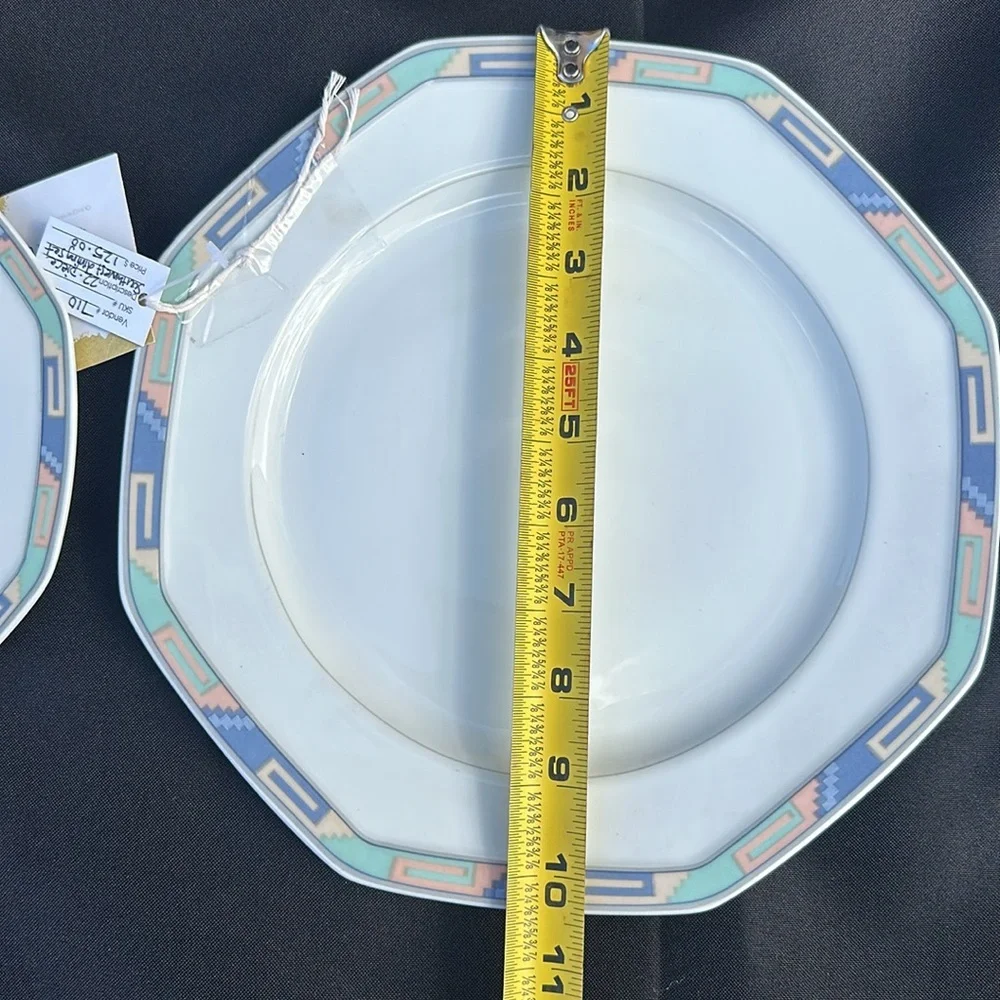 CHRISTOPER STUART FINE CHINA SOUTHWEST DESIGN 22 PIECE DINNER SET PLATES